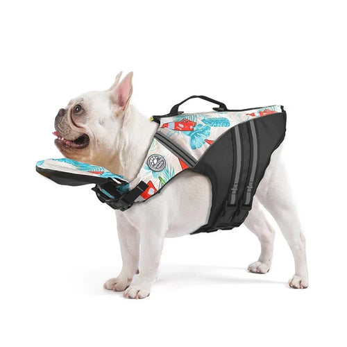 FloatPaws Dog Life Jacket - Orange Flowers